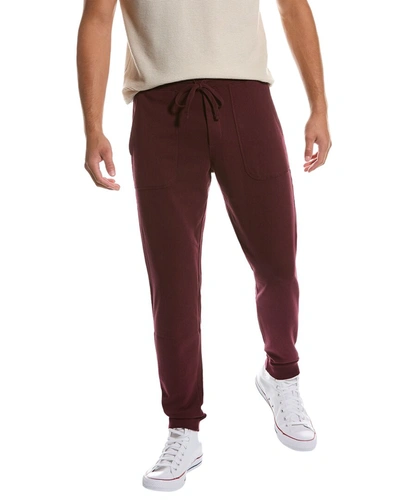 Vince Burgundy Garment-dyed Lounge Pants In Red