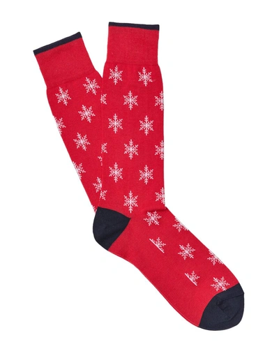J.mclaughlin Snowflake Socks In Red