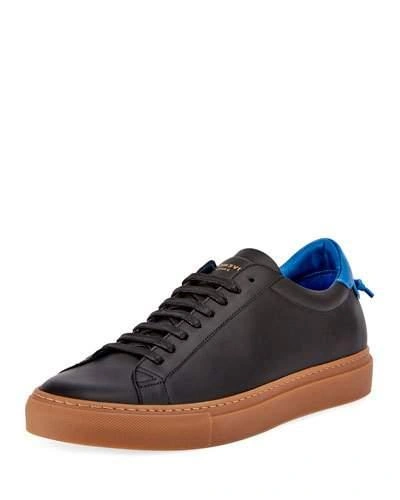 Givenchy Men's Urban Knot Leather Low-top Sneakers In Black