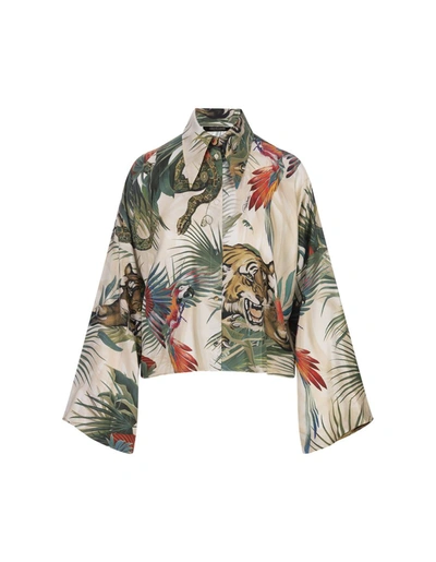 Roberto Cavalli Jungle Shirt, Blouse Multicolor In Multicolour