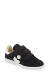 Isabel Marant Beth Mixed Leather Triple-grip Sneakers In Black