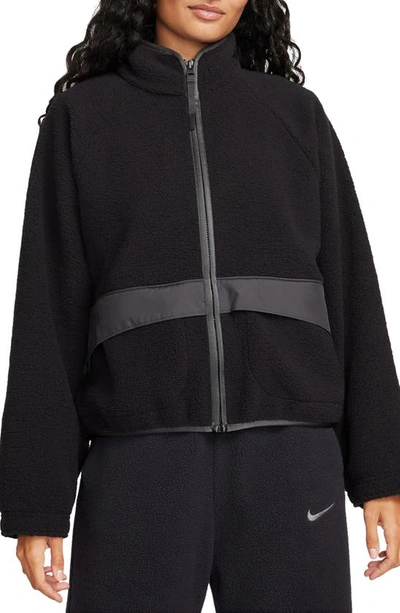 Nike Women's  Sportswear High-pile Fleece Jacket In Black
