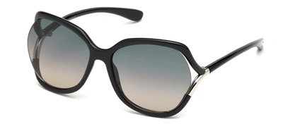 Tom Ford Anouk-02 W Ft0578 01b Oversized Square Sunglasses In Grey