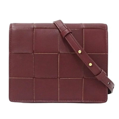 Bottega Veneta Cassette Burgundy Leather Shopper Bag ()