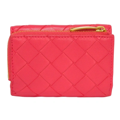 Bottega Veneta Intrecciato Pink Leather Wallet  ()