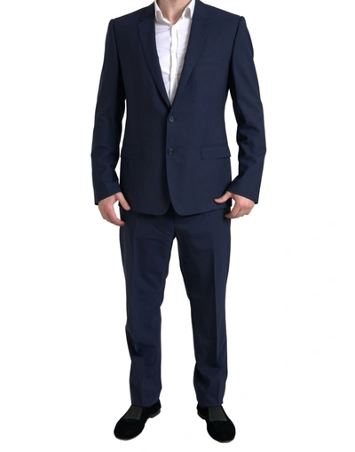 Dolce & Gabbana Elegant Blue Martini Slim Fit Two-piece Men's Suit