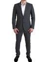 Dolce & Gabbana Gray 2 Piece Single Breasted Martini Suit In Gray Patterned