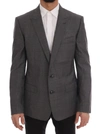 DOLCE & GABBANA DOLCE & GABBANA SLEEK GRAY CHECKERED WOOL MEN'S BLAZER