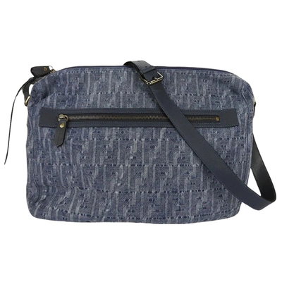 Fendi Zucca Navy Denim - Jeans Shopper Bag ()