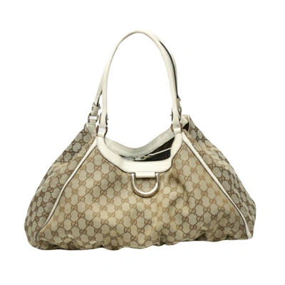 Gucci D-ring Beige Canvas Tote Bag ()