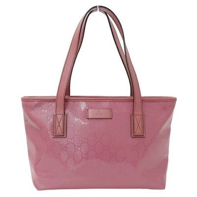 Gucci Gg Imprimé Pink Leather Shoulder Bag ()