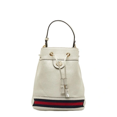 Gucci Ophidia White Leather Shoulder Bag ()