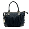 GUCCI GUCCI SUKEY NAVY CANVAS SHOULDER BAG (PRE-OWNED)