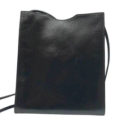 Hermes Hermès Onimetou Black Leather Shoulder Bag ()