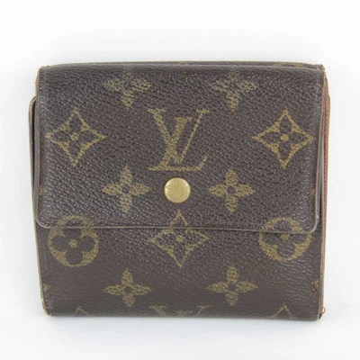 Pre-owned Louis Vuitton Elise Brown Canvas Wallet  ()