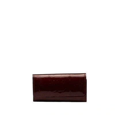 Pre-owned Louis Vuitton Étui Pour 4 Clés Red Patent Leather Wallet  ()