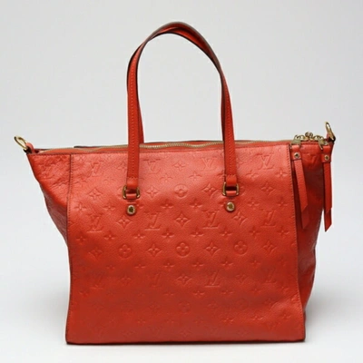 Pre-owned Louis Vuitton Lumineuse Red Canvas Tote Bag ()