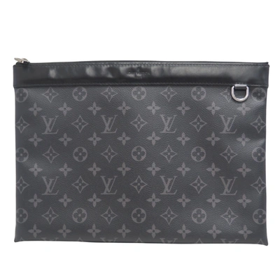 Pre-owned Louis Vuitton Pochette Discovery Black Canvas Clutch Bag ()