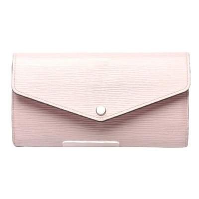 Pre-owned Louis Vuitton Sarah Pink Leather Wallet  ()