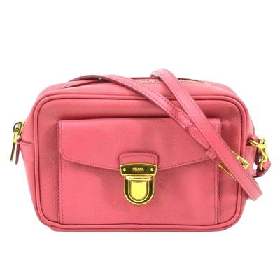 Prada Saffiano Pink Leather Shopper Bag ()