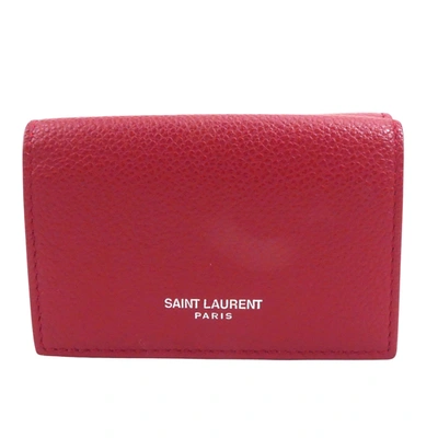 Saint Laurent Red Leather Wallet  ()