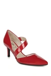 Lifestride Suki Asymmetric Strap Pump In Fire Red