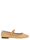 MACH & MACH AUDREY FLAT SHOES BEIGE