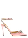 Mach&mach 105 Double Bow Crystal-embellished Satin Pumps