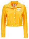 COURRÈGES REEDITION VINYL CASUAL JACKETS, PARKA YELLOW