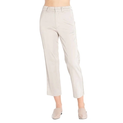 Elaine Kim High Power Cupro Cropped Trouser In Beige