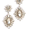 Deepa Gurnani Alianah Crystal Drop Earrings In Silver