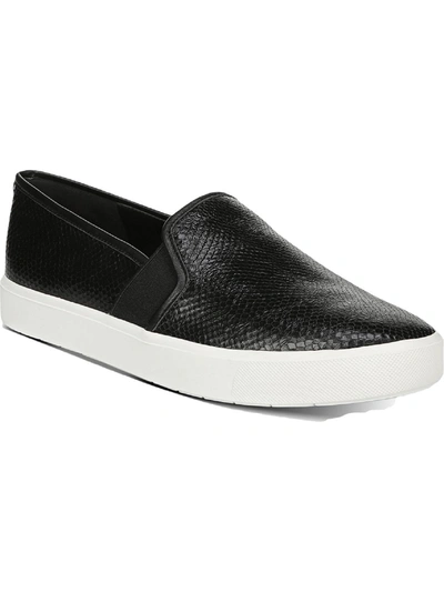 Vince Blair 5 Perforated Slip-on Sneakers In Black Crinkle Patent
