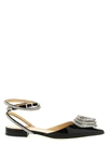 Mach&mach Triple Heart Crystal-embellished Ballerina Shoes