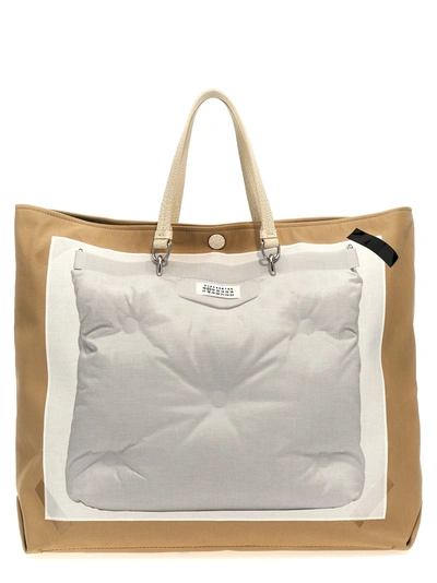 Maison Margiela Trompe Loeil 5ac Classique Medium Shopping Bag In Beige