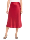Karen Kane Bias Cut Midi Skirt In Red