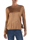 CURRENT AIR WOMENS CROPPED MOCK NECK WRAP SWEATER