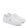 SUPERGA 2740 PLATFORM SLIP ON SHOES IN WHITE