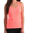 Angel Heathered Bra-friendly Tank Top In Coral In Pink
