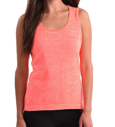 Angel Heathered Bra-friendly Tank Top In Coral In Pink