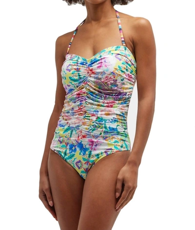 Johnny Was Ruched Sweetheart One Piece Swimsuit In Multi