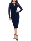 B & A BY BETSY AND ADAM WOMENS LACE CUT-OUT SHEATH DRESS