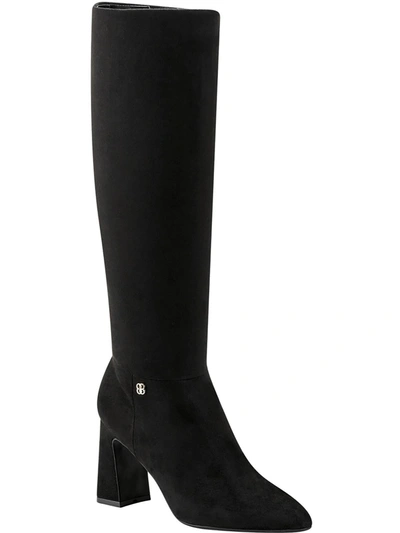 Bandolino Kyla2 Womens Faux Suede Pointed Toe Knee-high Boots In Black