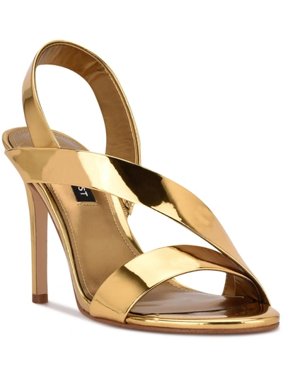 Nine West Itzel Womens Patent Dressy Heels In Gold