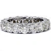 Pompeii3 5ct Prong Diamond Eternity Ring 14k White Gold Wedding Band In Multi