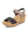 Naot Summer Platform Wedge Sandal In Black
