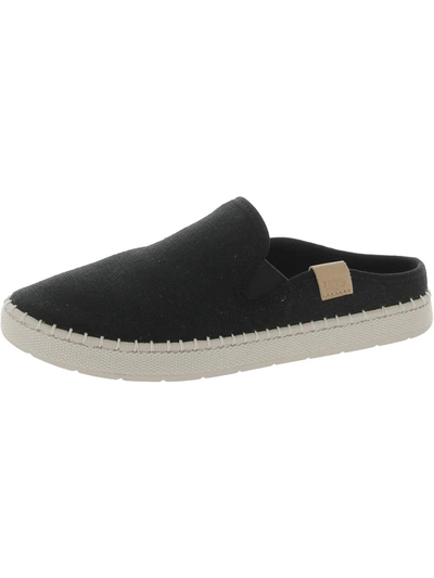 Ugg Delu Womens Woven Casual Slip-on Sneakers In Black