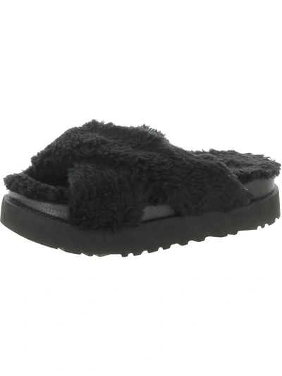 Ugg Womens Comfort Slip On Scuff Slippers In Black