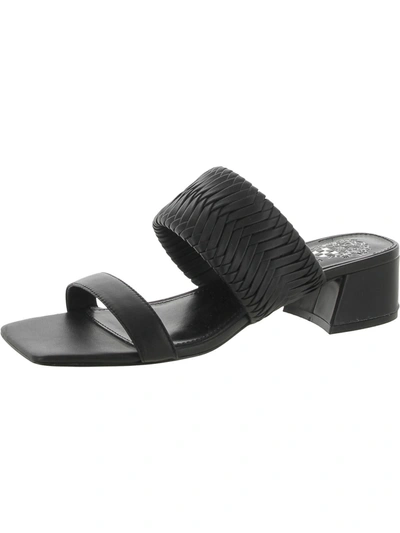 Vince Camuto Shamira Womens Leather Mules Slide Sandals In Black