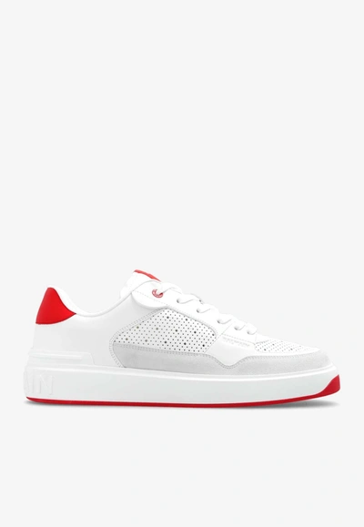 Balmain B-court Low-top Sneakers In White
