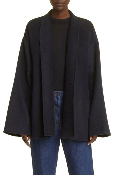 The Row Edmond Cashmere Jacket In Dark Navy